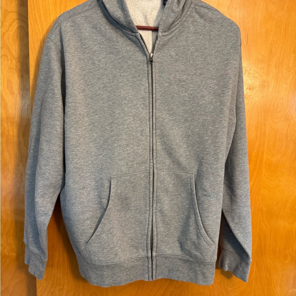 Lands' End Ladies Heather Gray Fleece-Lined Hoodie